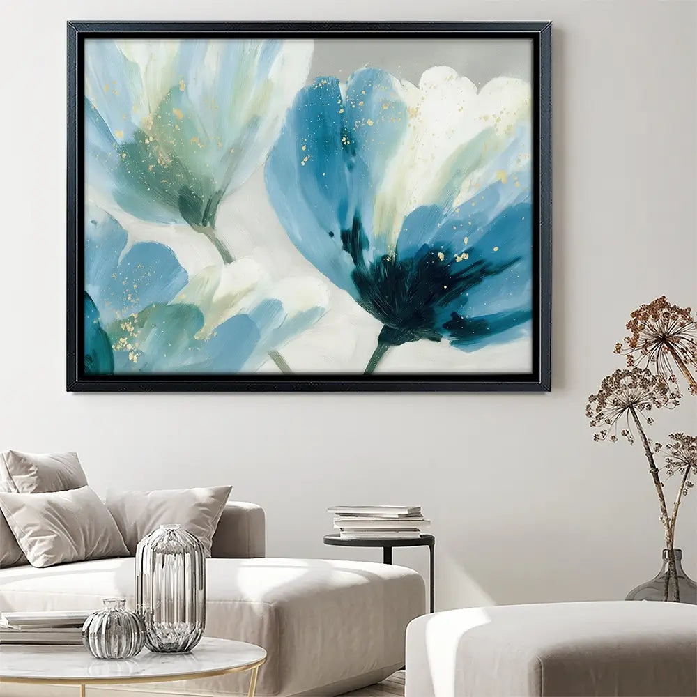Gilded Anemone Duet Canvas Print Gilded Anemone Duet Canvas Print wall art product Chromatic Storm Studio