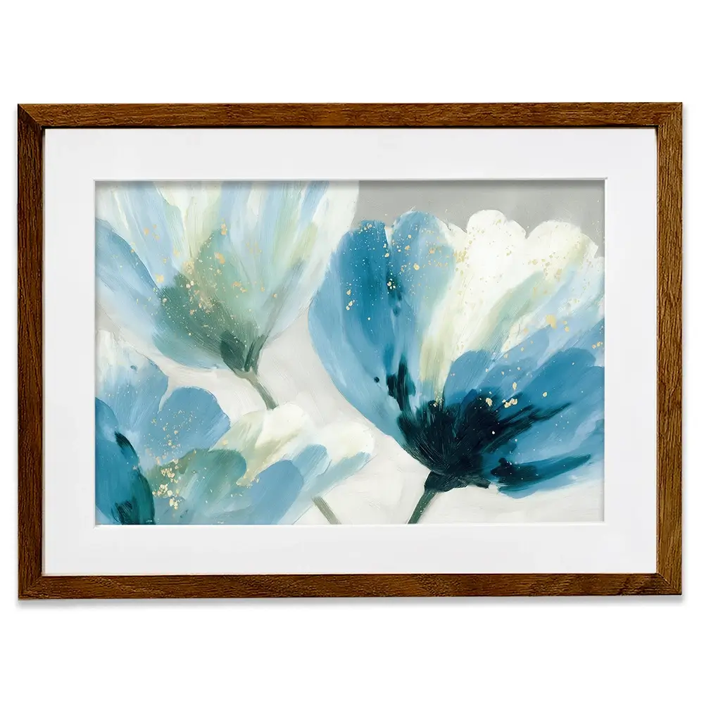 Gilded Anemone Duet Framed Art Print Gilded Anemone Duet Framed Art Print wall art product Chromatic Storm Studio
