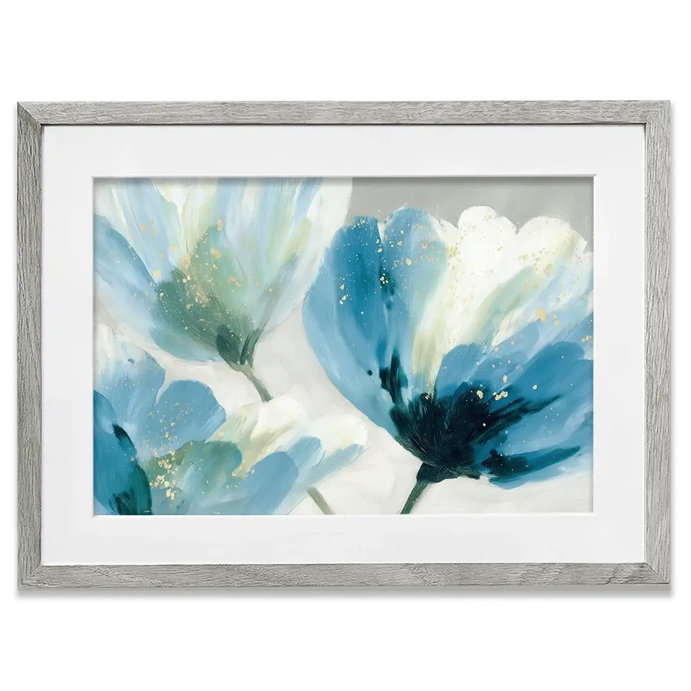 Gilded Anemone Duet Framed Art Print Gilded Anemone Duet Framed Art Print wall art product Chromatic Storm Studio