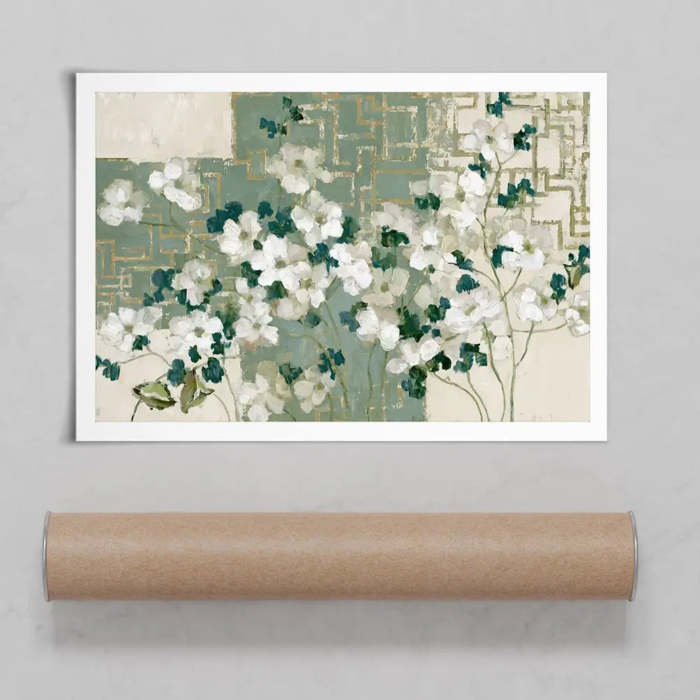 Gilded Maze Blooms Art Print Gilded Maze Blooms Art Print wall art product Chromatic Storm Studio