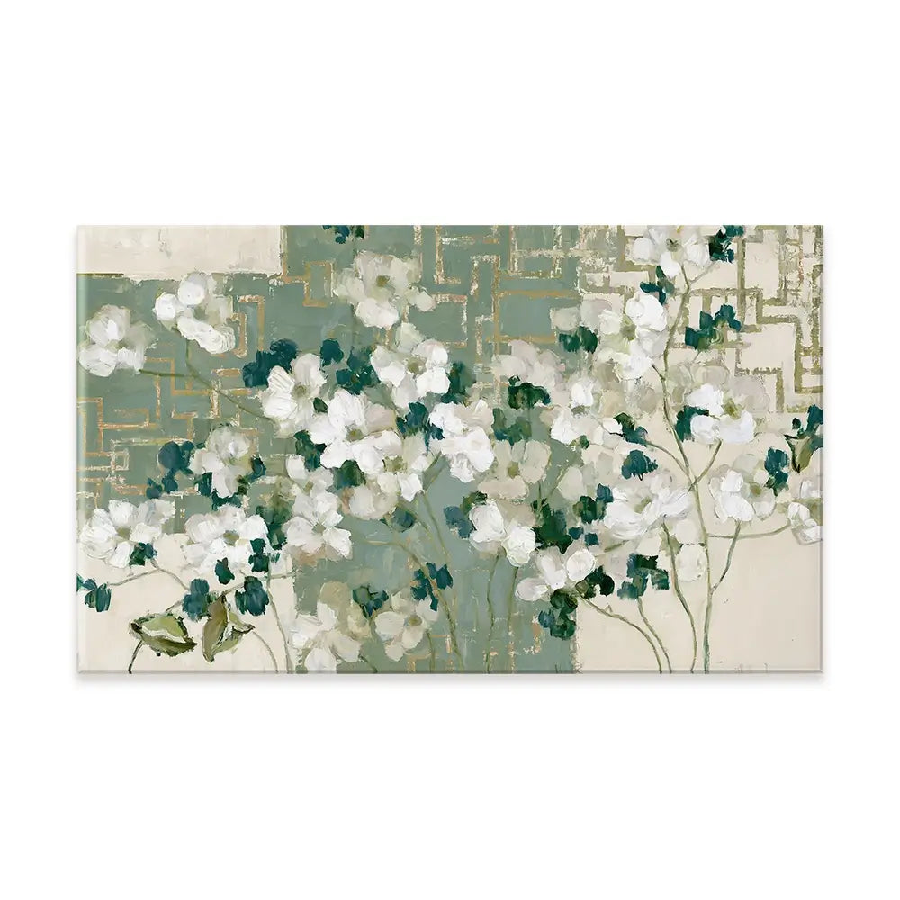 Gilded Maze Blooms Canvas Print Gilded Maze Blooms Canvas Print wall art product Chromatic Storm Studio