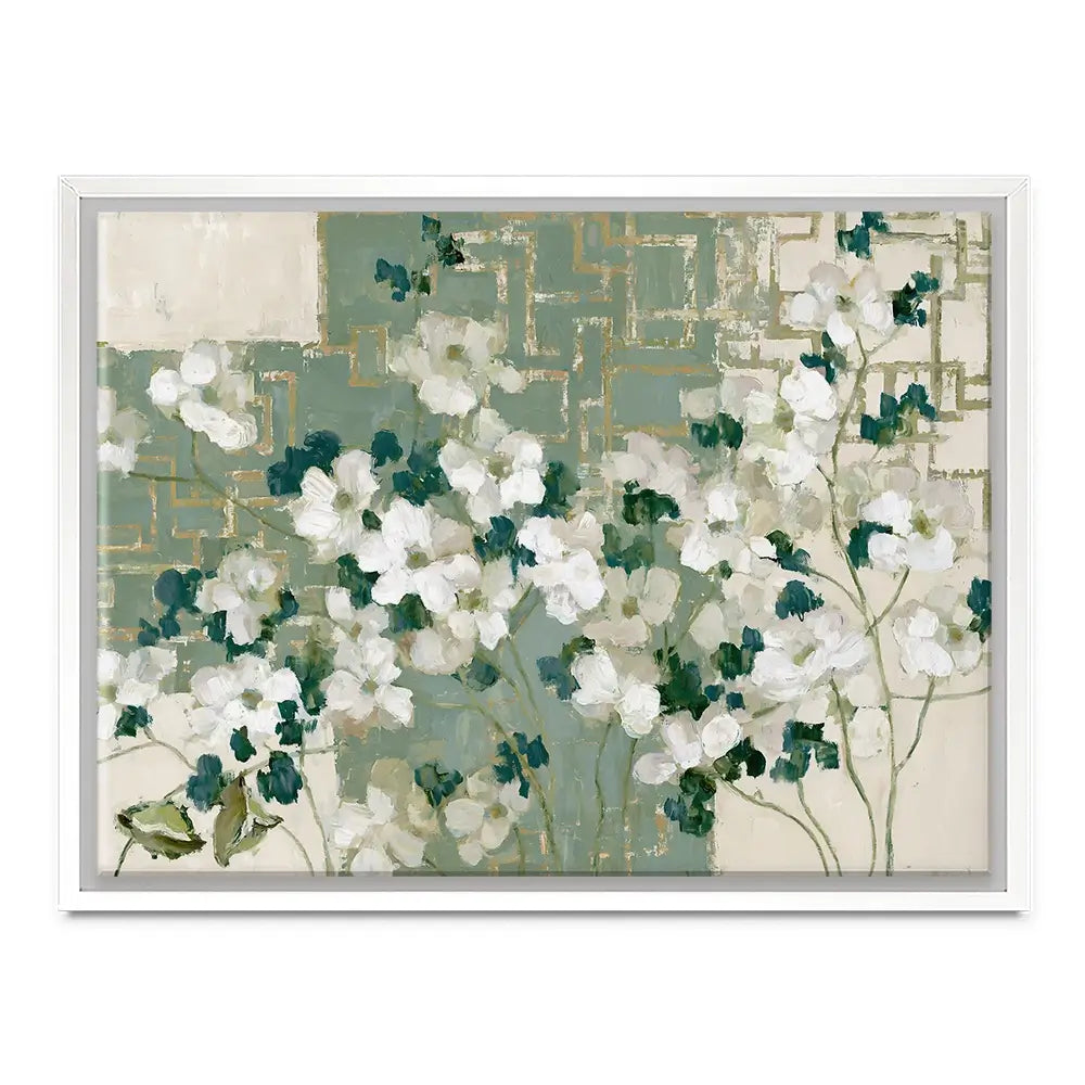 Gilded Maze Blooms Canvas Print Gilded Maze Blooms Canvas Print wall art product Chromatic Storm Studio