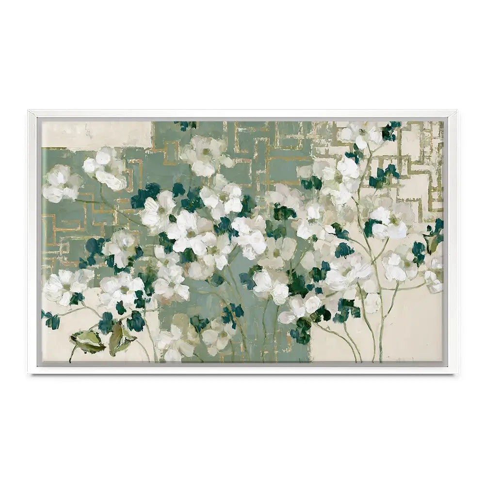 Gilded Maze Blooms Canvas Print Gilded Maze Blooms Canvas Print wall art product Chromatic Storm Studio