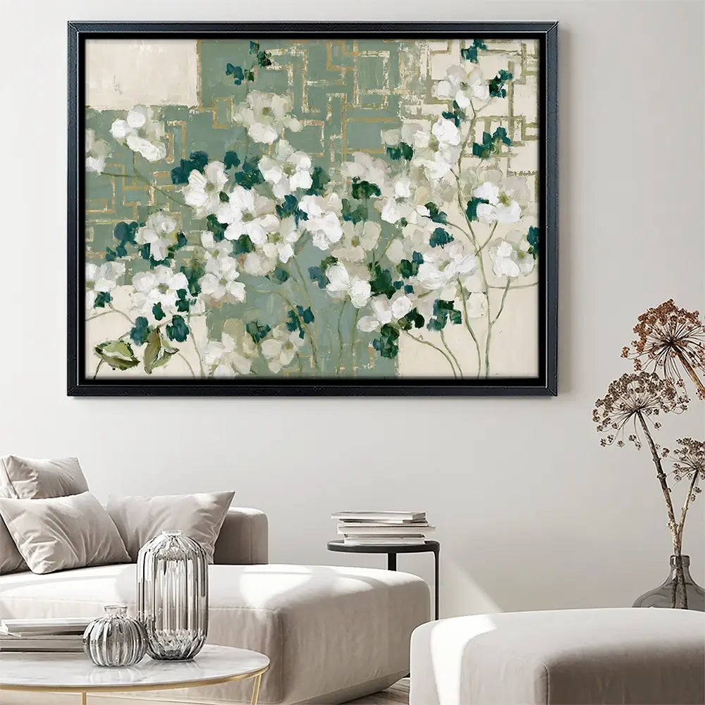 Gilded Maze Blooms Canvas Print Gilded Maze Blooms Canvas Print wall art product Chromatic Storm Studio