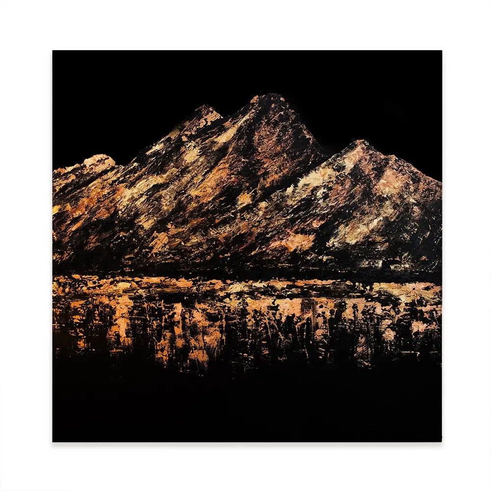 Gilded Peaks Square Canvas Print Gilded Peaks Square Canvas Print wall art product Osnat Tzadok