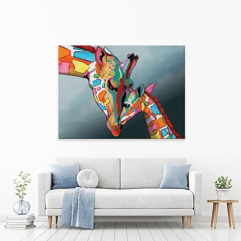 Giraffe and Calf Canvas Print Giraffe and Calf Canvas Print wall art product Independent