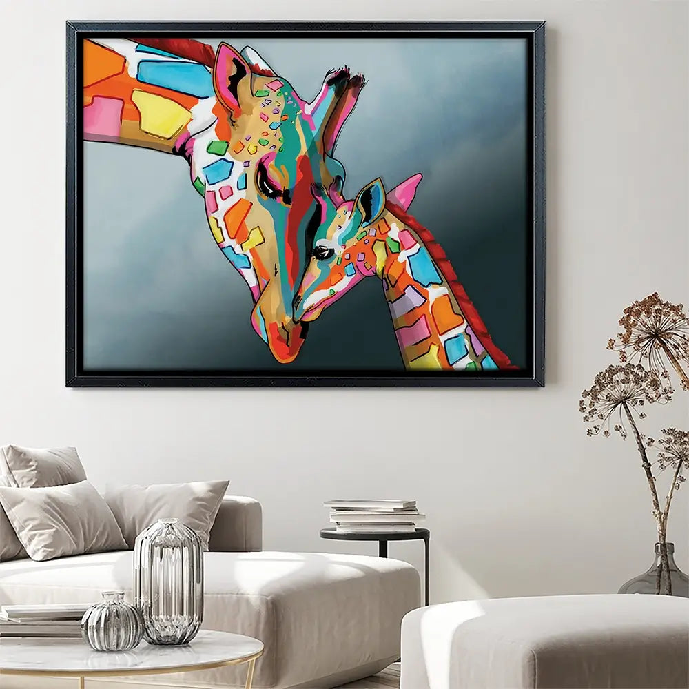 Giraffe and Calf Canvas Print Giraffe and Calf Canvas Print wall art product Independent