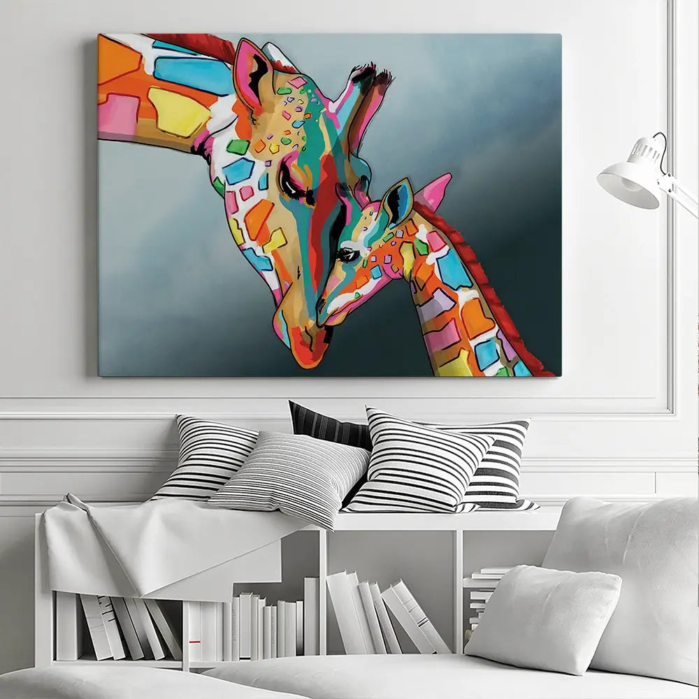 Giraffe and Calf Canvas Print Giraffe and Calf Canvas Print wall art product Independent