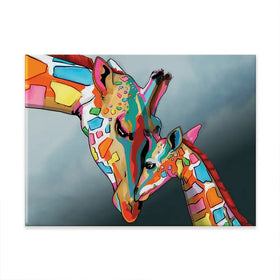 Giraffe and Calf Canvas Print Giraffe and Calf Canvas Print wall art product Independent
