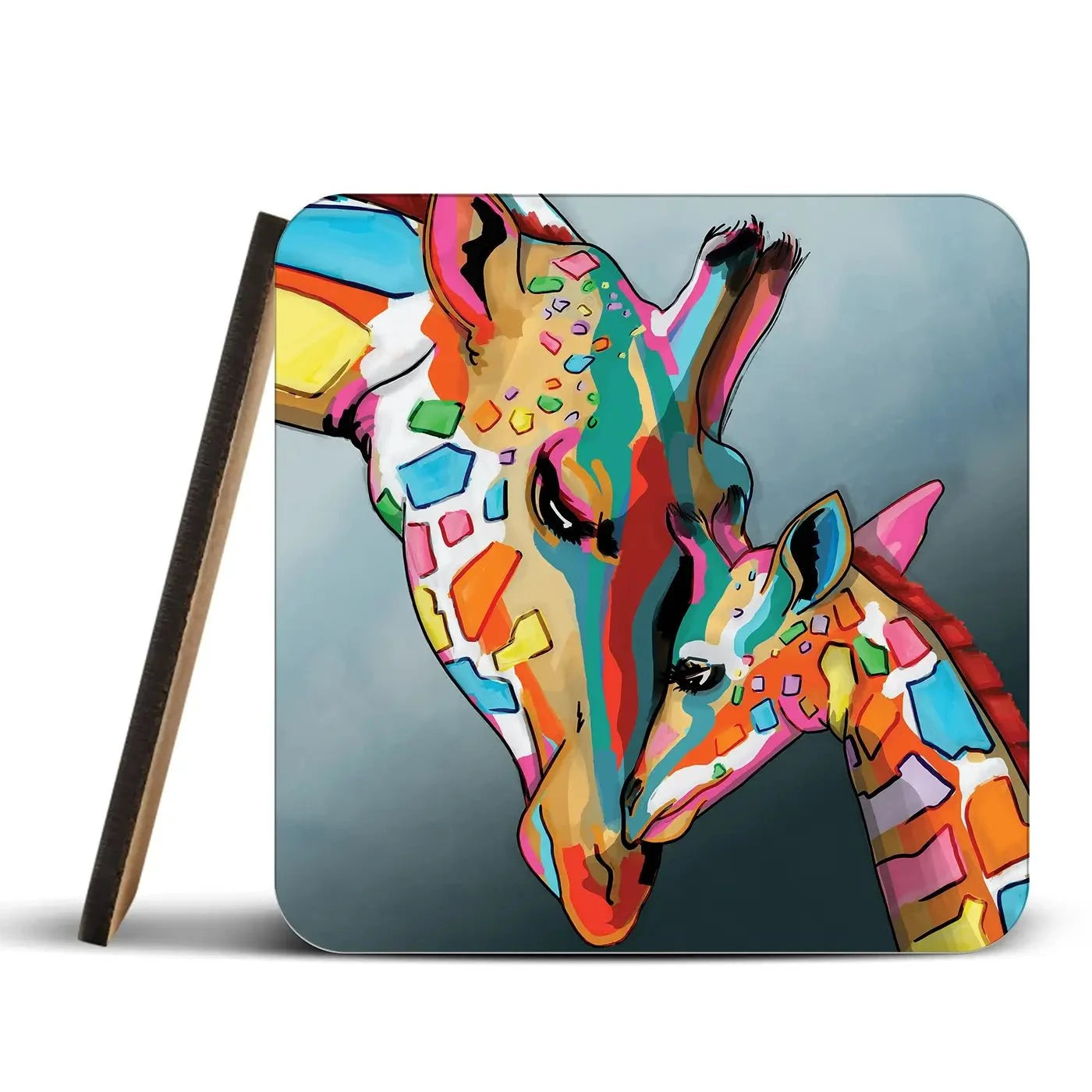 Giraffe And Calf Coaster Set Giraffe And Calf Coaster Set wall art product Independent