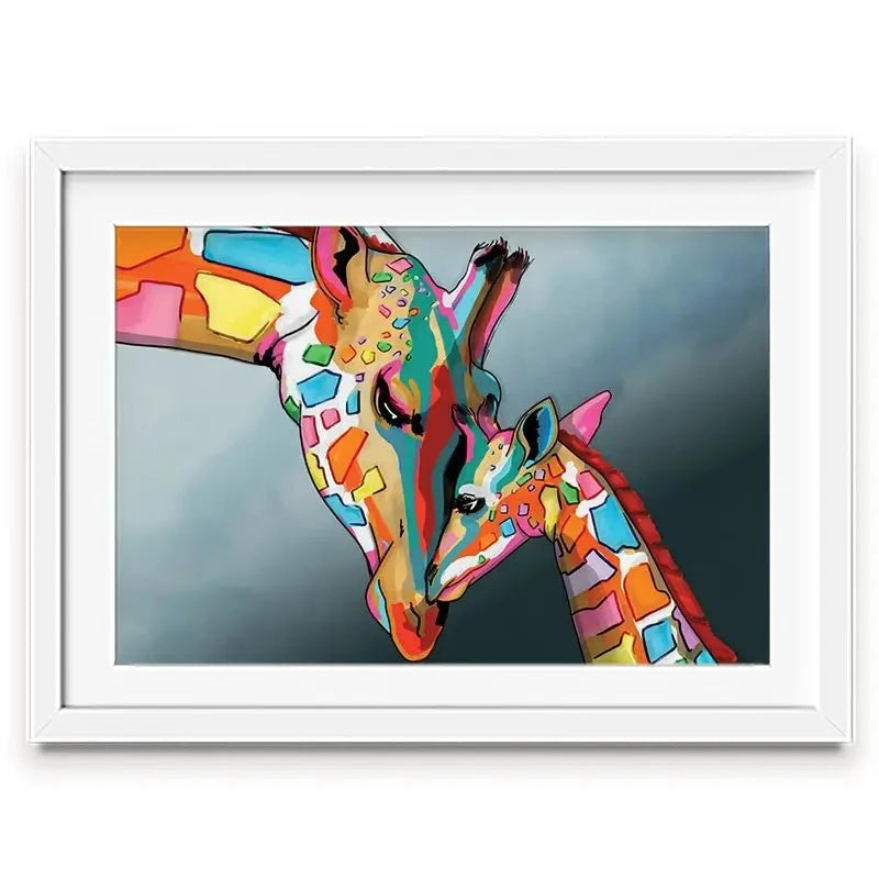 Giraffe And Calf Framed Art Print Giraffe And Calf Framed Art Print wall art product Independent