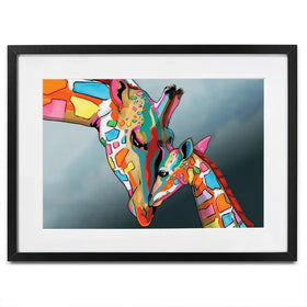 Giraffe And Calf Framed Art Print Giraffe And Calf Framed Art Print wall art product Independent