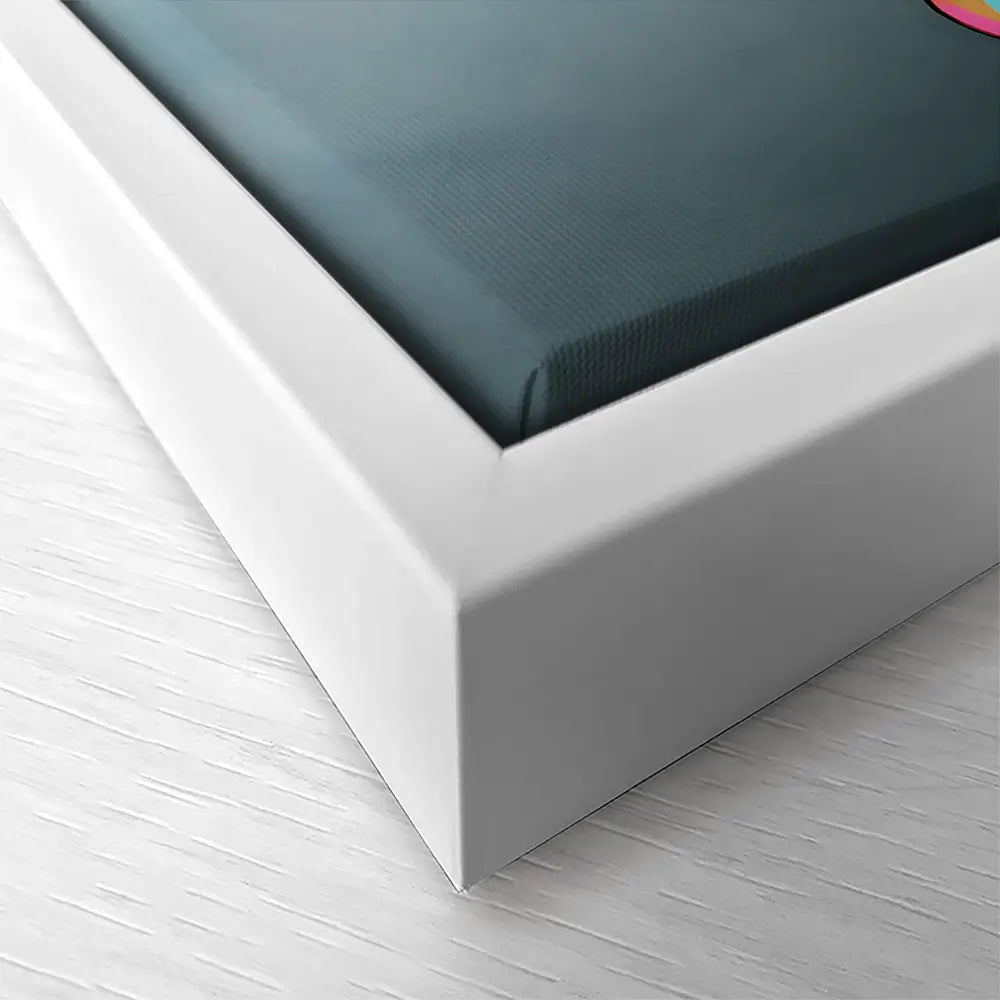 Giraffe And Calf Square Canvas Print Giraffe And Calf Square Canvas Print wall art product Art Print Shop