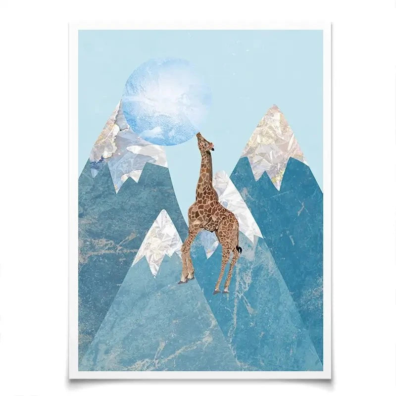 Giraffe On A Mountain Art Print Giraffe On A Mountain Art Print wall art product Sarah Manovski