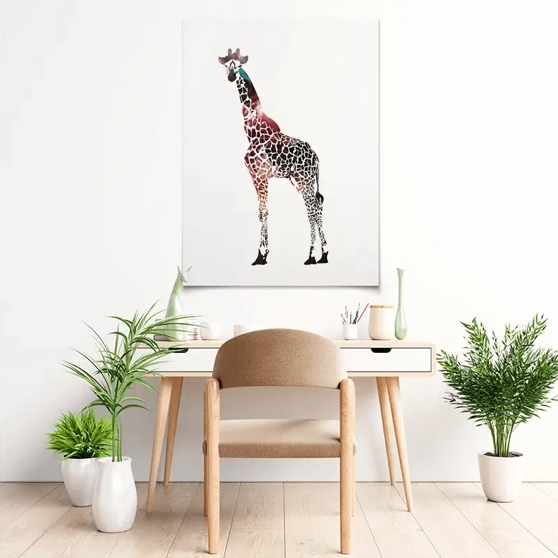 Giraffe On White Art Print Giraffe On White Art Print wall art product Sarah Manovski