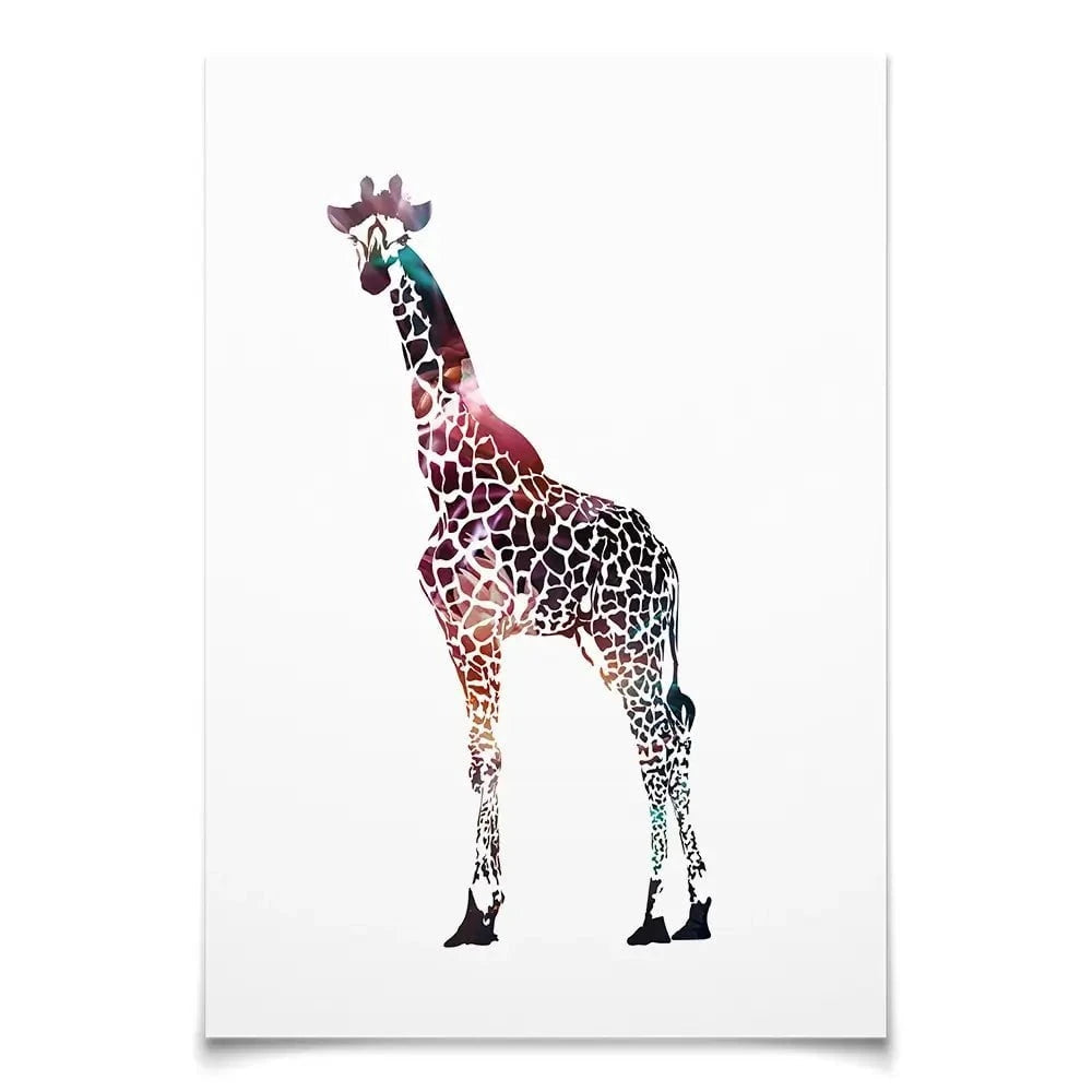 Giraffe On White Art Print Giraffe On White Art Print wall art product Sarah Manovski