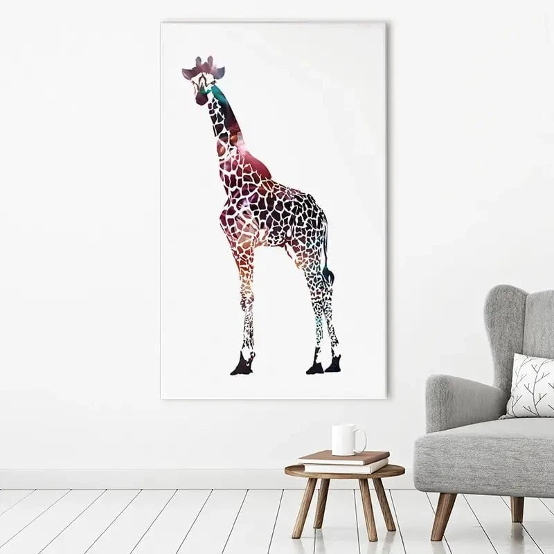 Giraffe On White Canvas Print Giraffe On White Canvas Print wall art product Sarah Manovski