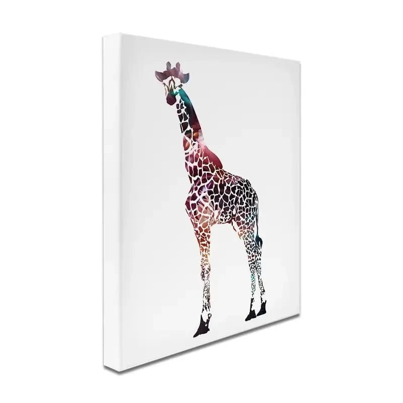 Giraffe On White Canvas Print Giraffe On White Canvas Print wall art product Sarah Manovski