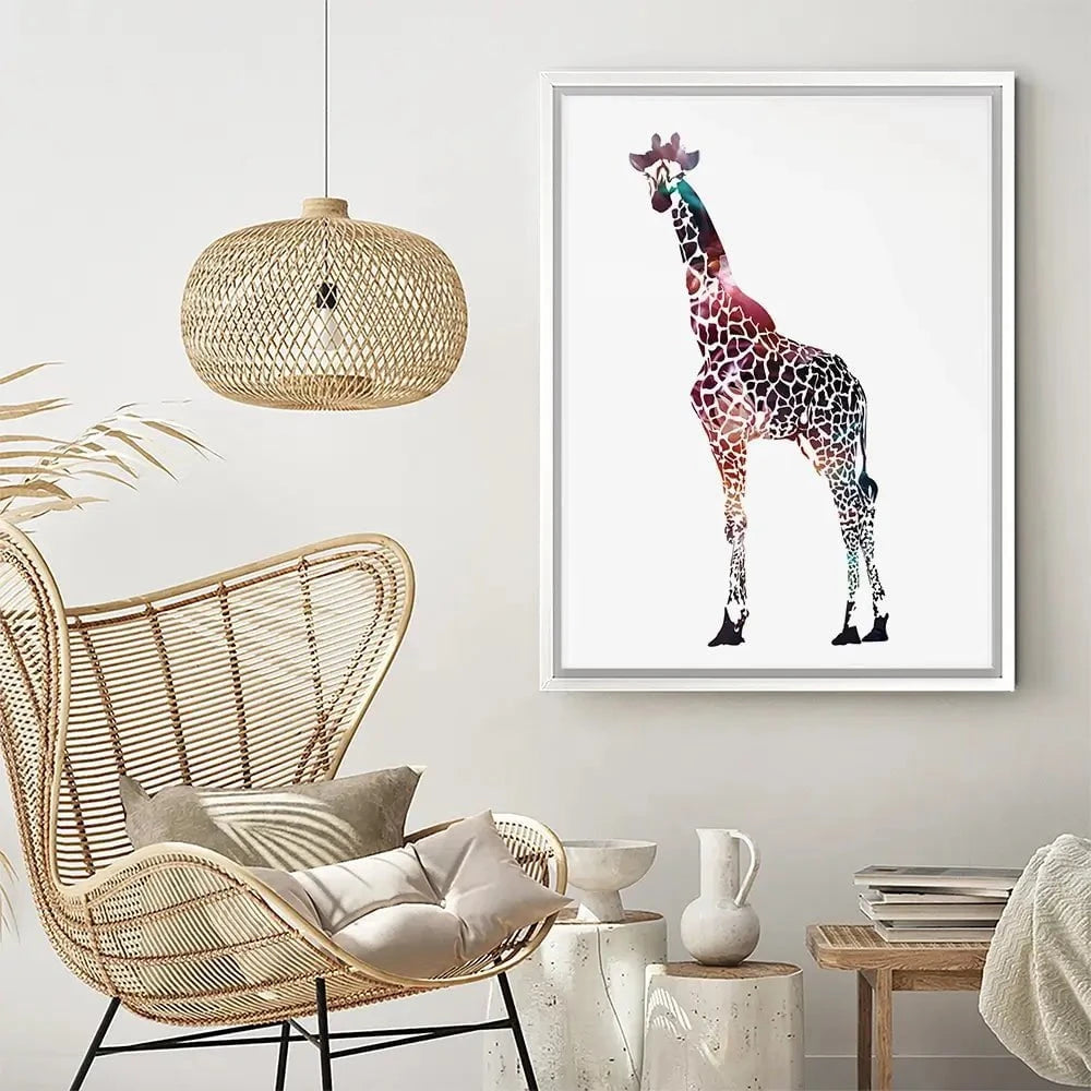 Giraffe On White Canvas Print Giraffe On White Canvas Print wall art product Sarah Manovski