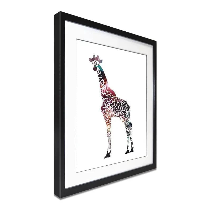 Giraffe On White Framed Art Print Giraffe On White Framed Art Print wall art product Sarah Manovski