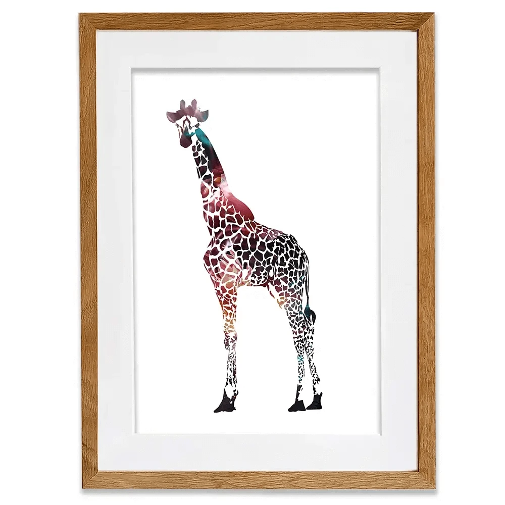 Giraffe On White Framed Art Print Giraffe On White Framed Art Print wall art product Sarah Manovski