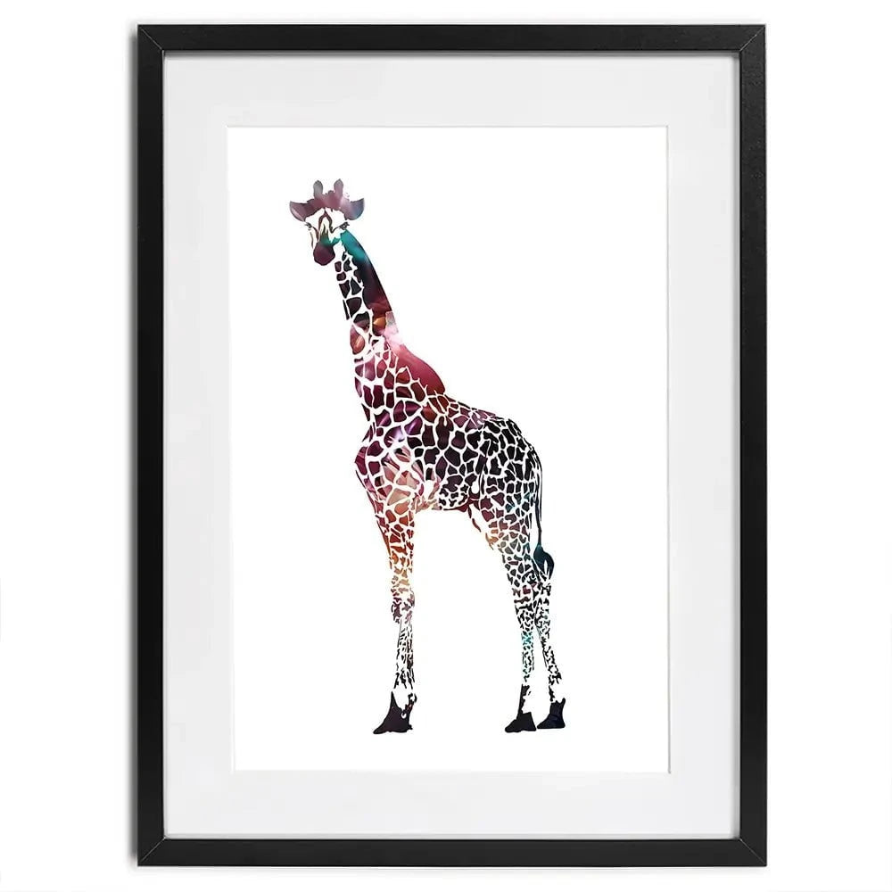 Giraffe On White Framed Art Print Giraffe On White Framed Art Print wall art product Sarah Manovski