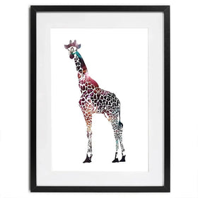 Giraffe On White Framed Art Print Giraffe On White Framed Art Print wall art product Sarah Manovski