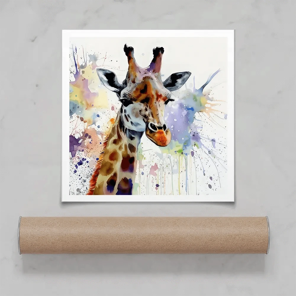 Giraffe Power Square Art Print Giraffe Power Square Art Print wall art product David Alexander Elder