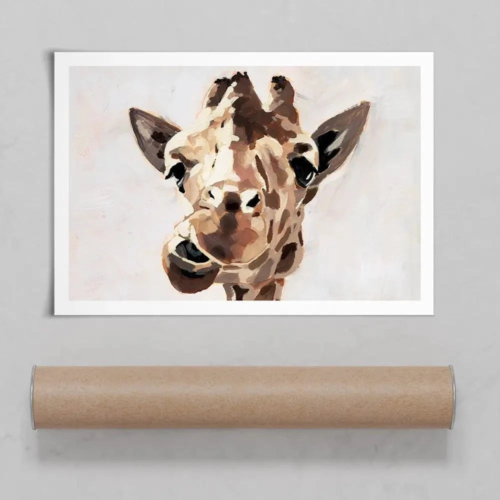 Giraffe's Gaze 2 Art Print Giraffe's Gaze 2 Art Print wall art product Victoria Barnes