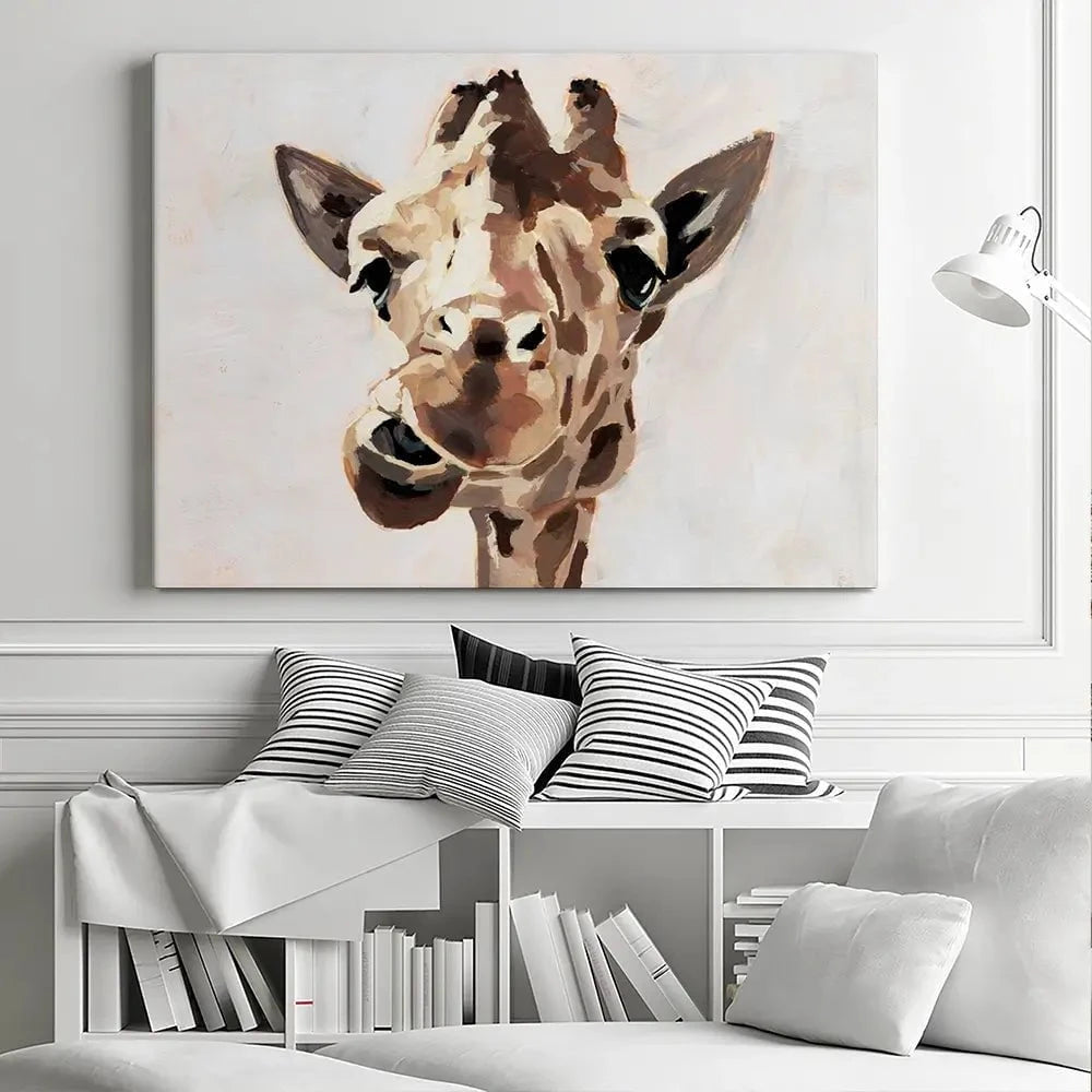 Giraffe's Gaze 2 Canvas Print Giraffe's Gaze 2 Canvas Print wall art product Victoria Barnes