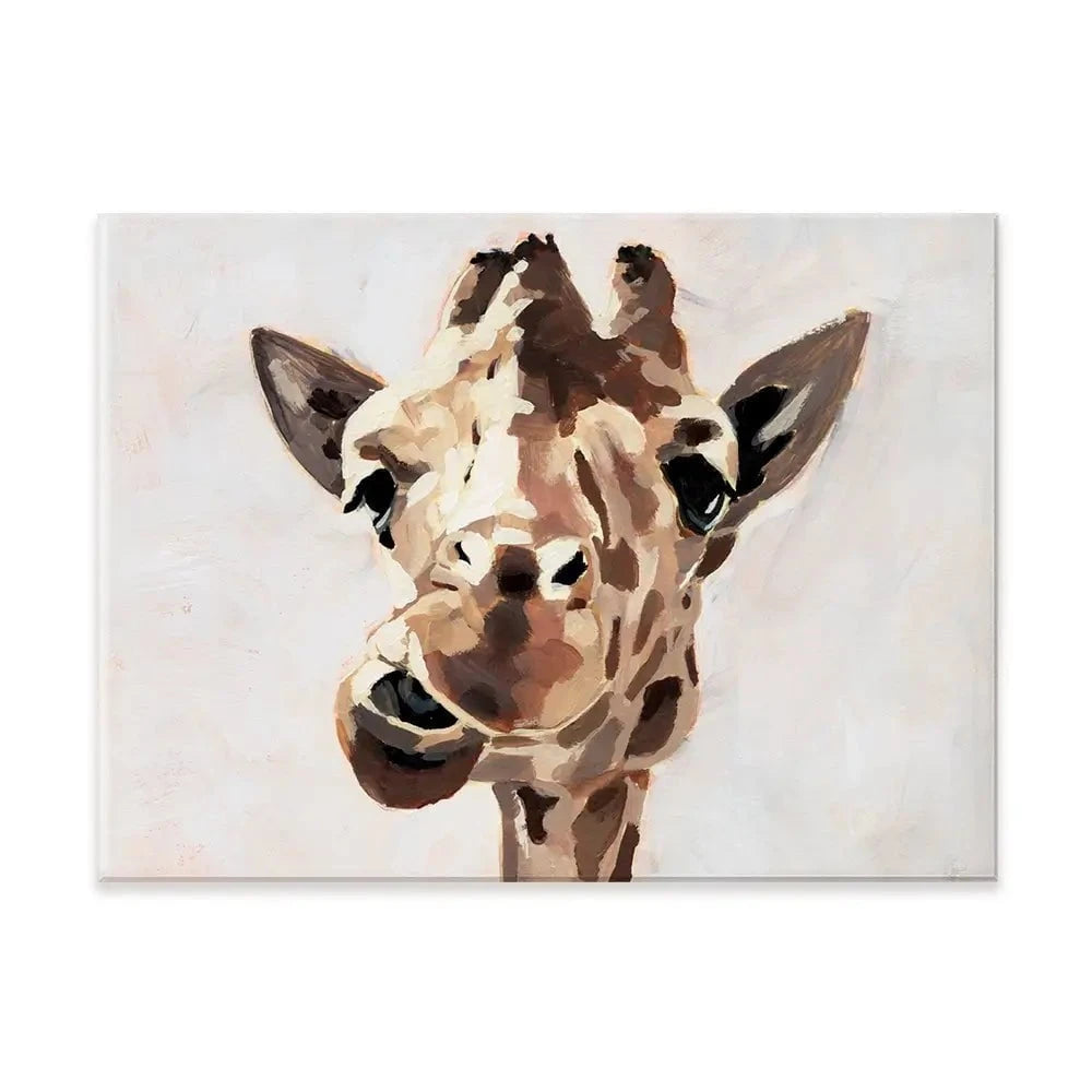 Giraffe's Gaze 2 Canvas Print Giraffe's Gaze 2 Canvas Print wall art product Victoria Barnes