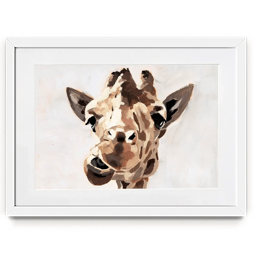 Giraffe's Gaze 2 Framed Art Print Giraffe's Gaze 2 Framed Art Print wall art product Victoria Barnes