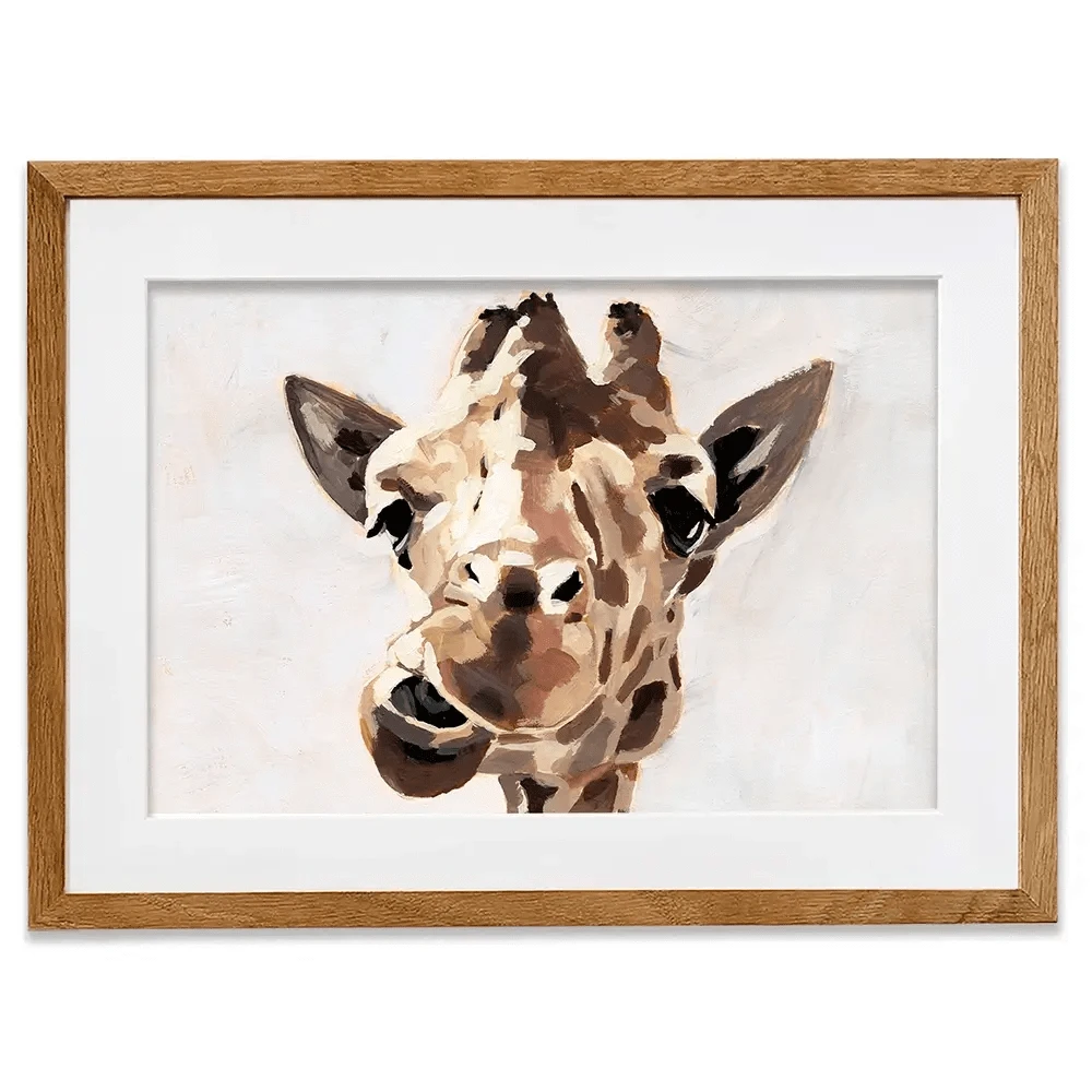 Giraffe's Gaze 2 Framed Art Print Giraffe's Gaze 2 Framed Art Print wall art product Victoria Barnes