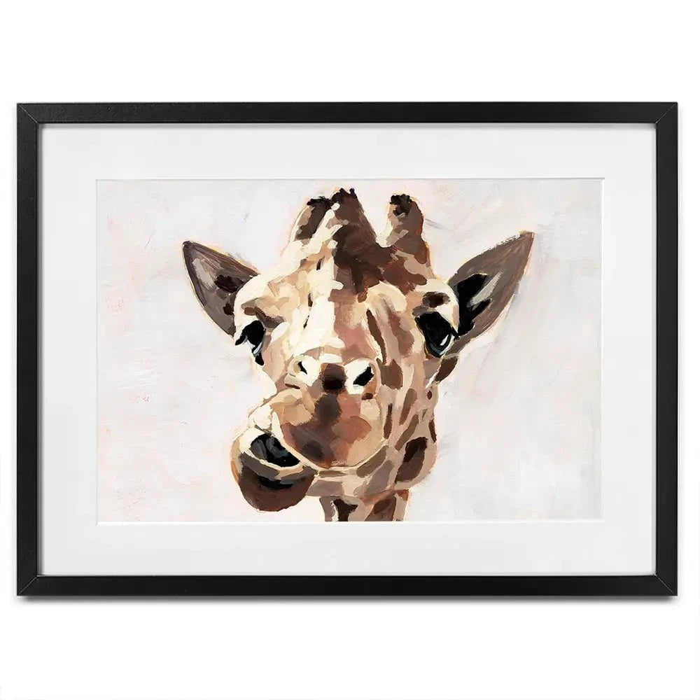 Giraffe's Gaze 2 Framed Art Print Giraffe's Gaze 2 Framed Art Print wall art product Victoria Barnes