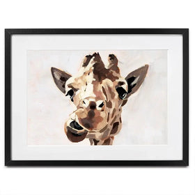 Giraffe's Gaze 2 Framed Art Print Giraffe's Gaze 2 Framed Art Print wall art product Victoria Barnes