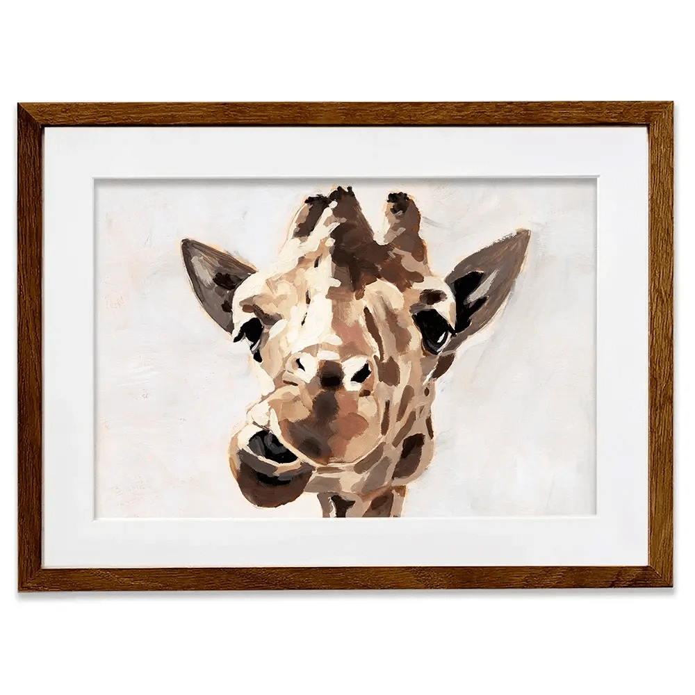 Giraffe's Gaze 2 Framed Art Print Giraffe's Gaze 2 Framed Art Print wall art product Victoria Barnes