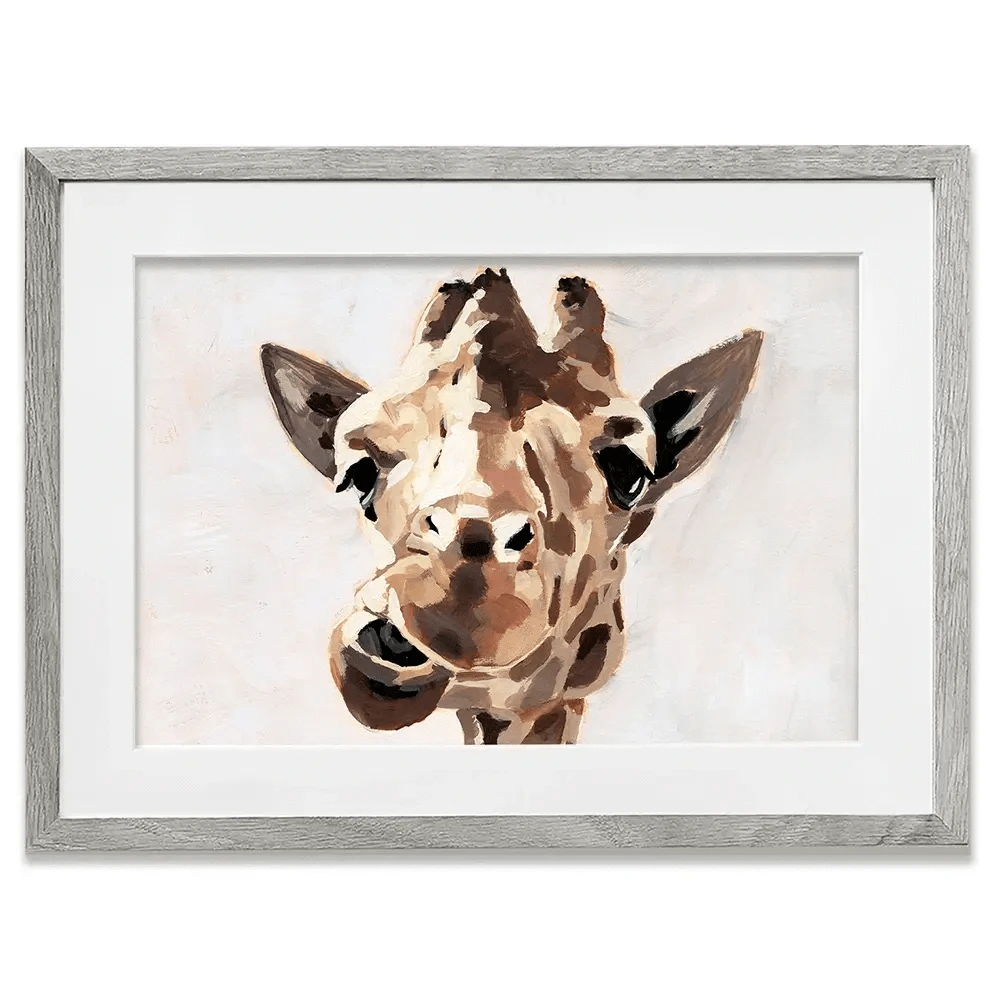 Giraffe's Gaze 2 Framed Art Print Giraffe's Gaze 2 Framed Art Print wall art product Victoria Barnes