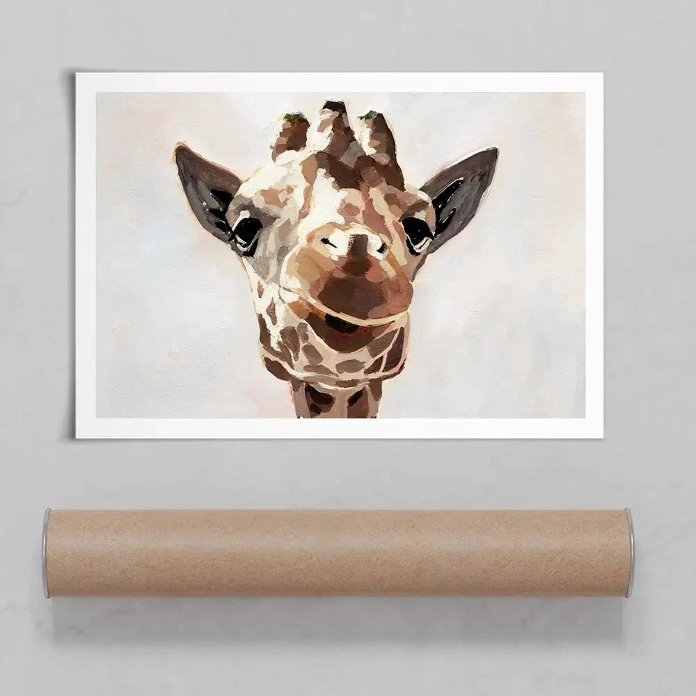 Giraffe's Gaze Art Print Giraffe's Gaze Art Print wall art product Victoria Barnes