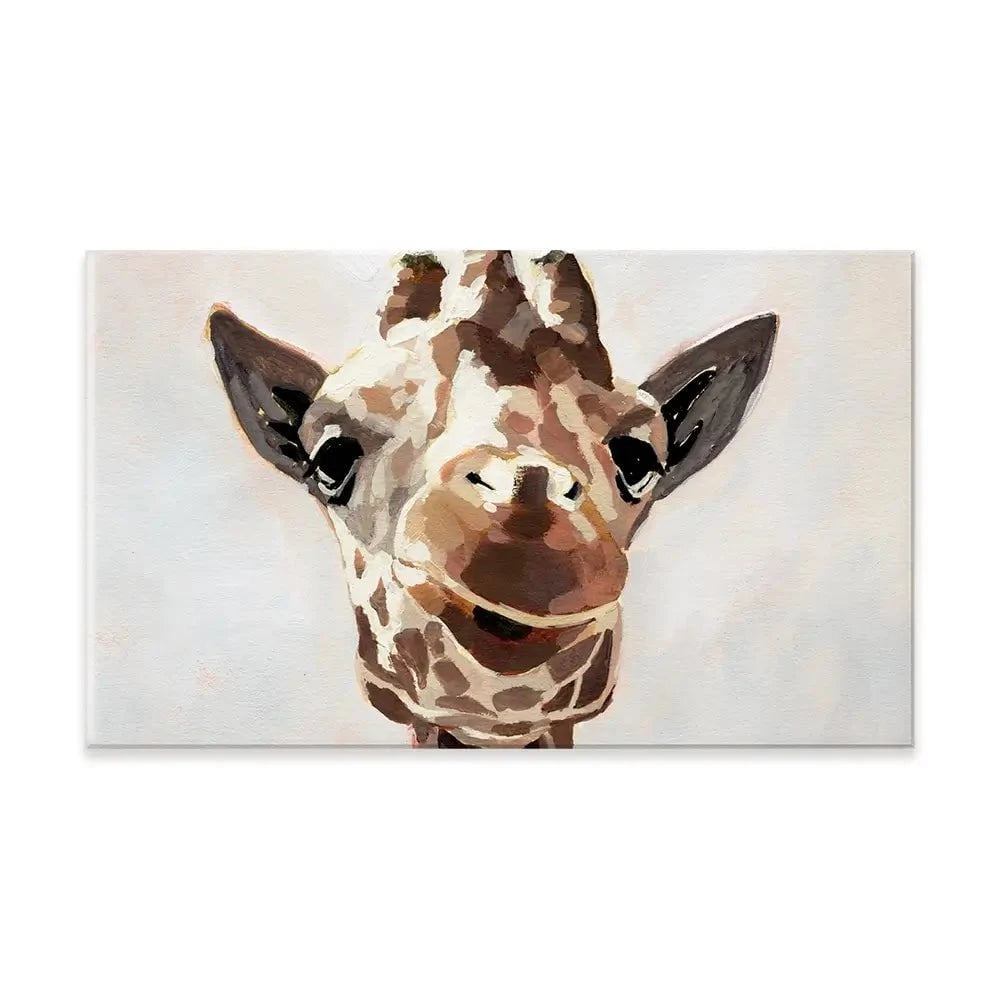 Giraffe's Gaze Canvas Print Giraffe's Gaze Canvas Print wall art product Victoria Barnes