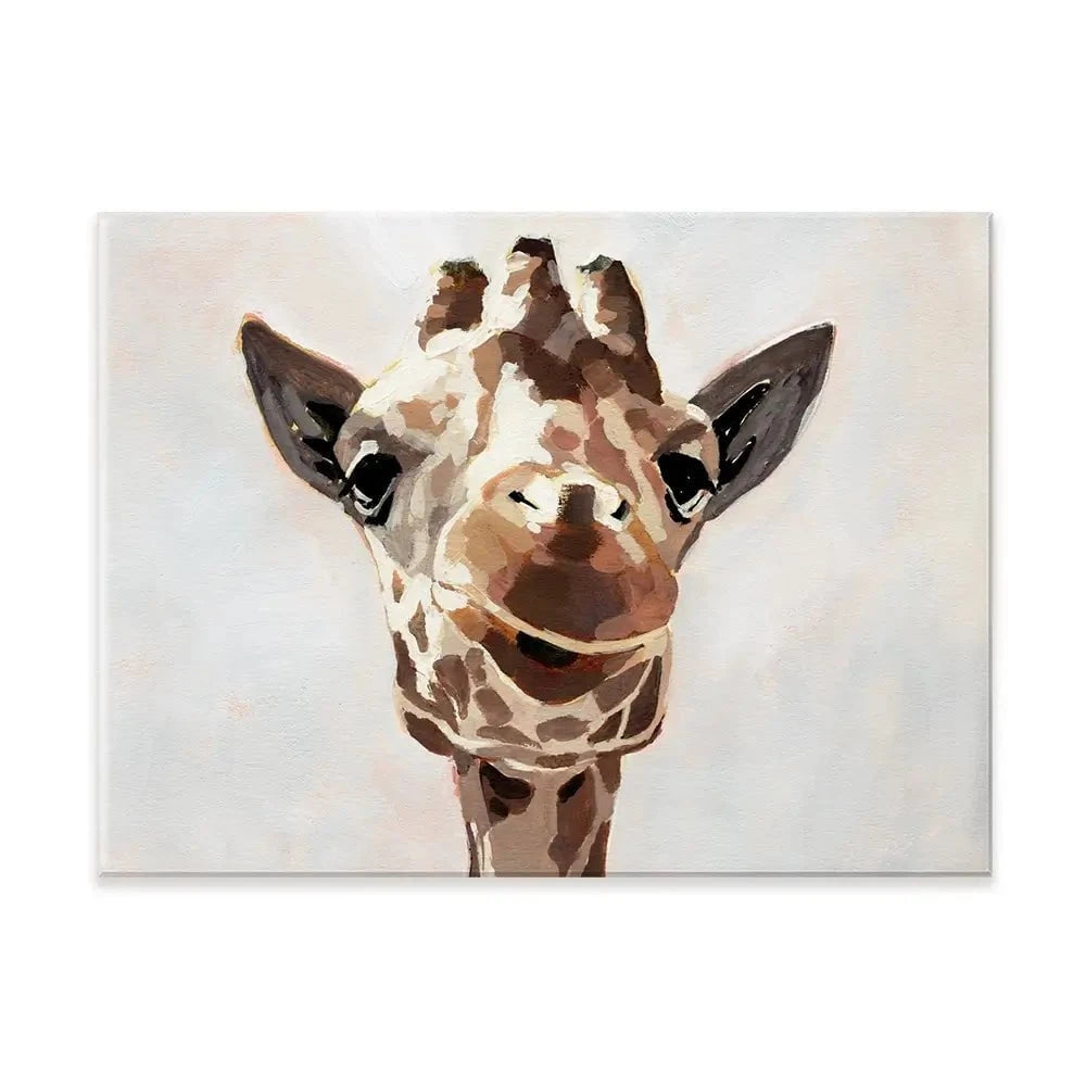 Giraffe's Gaze Canvas Print Giraffe's Gaze Canvas Print wall art product Victoria Barnes