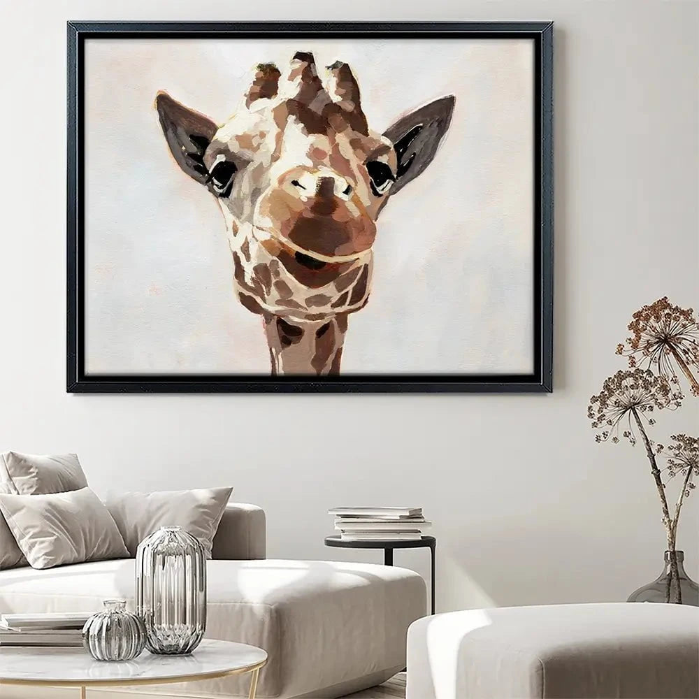 Giraffe's Gaze Canvas Print Giraffe's Gaze Canvas Print wall art product Victoria Barnes