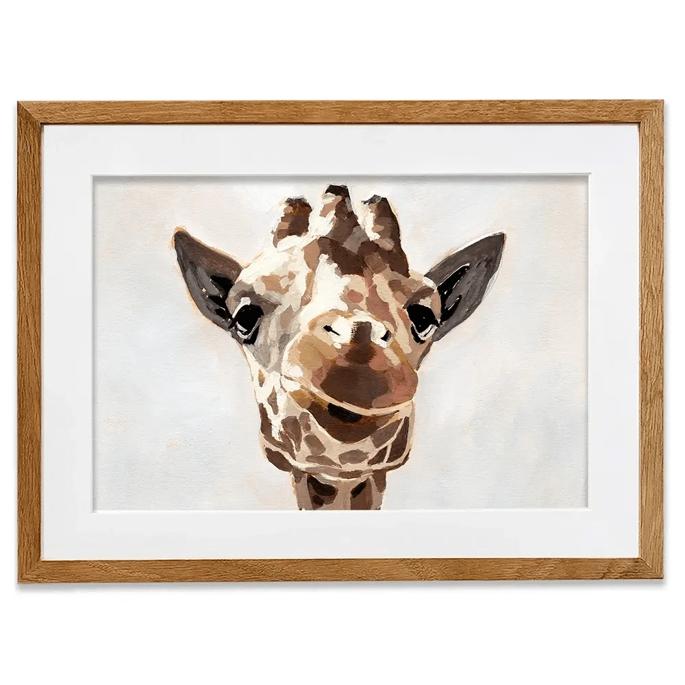 Giraffe's Gaze Framed Art Print Giraffe's Gaze Framed Art Print wall art product Victoria Barnes