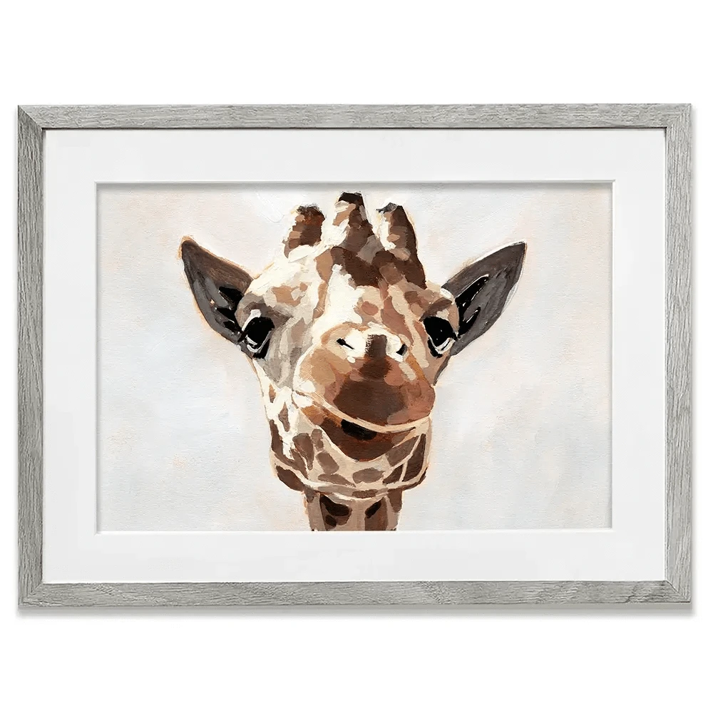 Giraffe's Gaze Framed Art Print Giraffe's Gaze Framed Art Print wall art product Victoria Barnes
