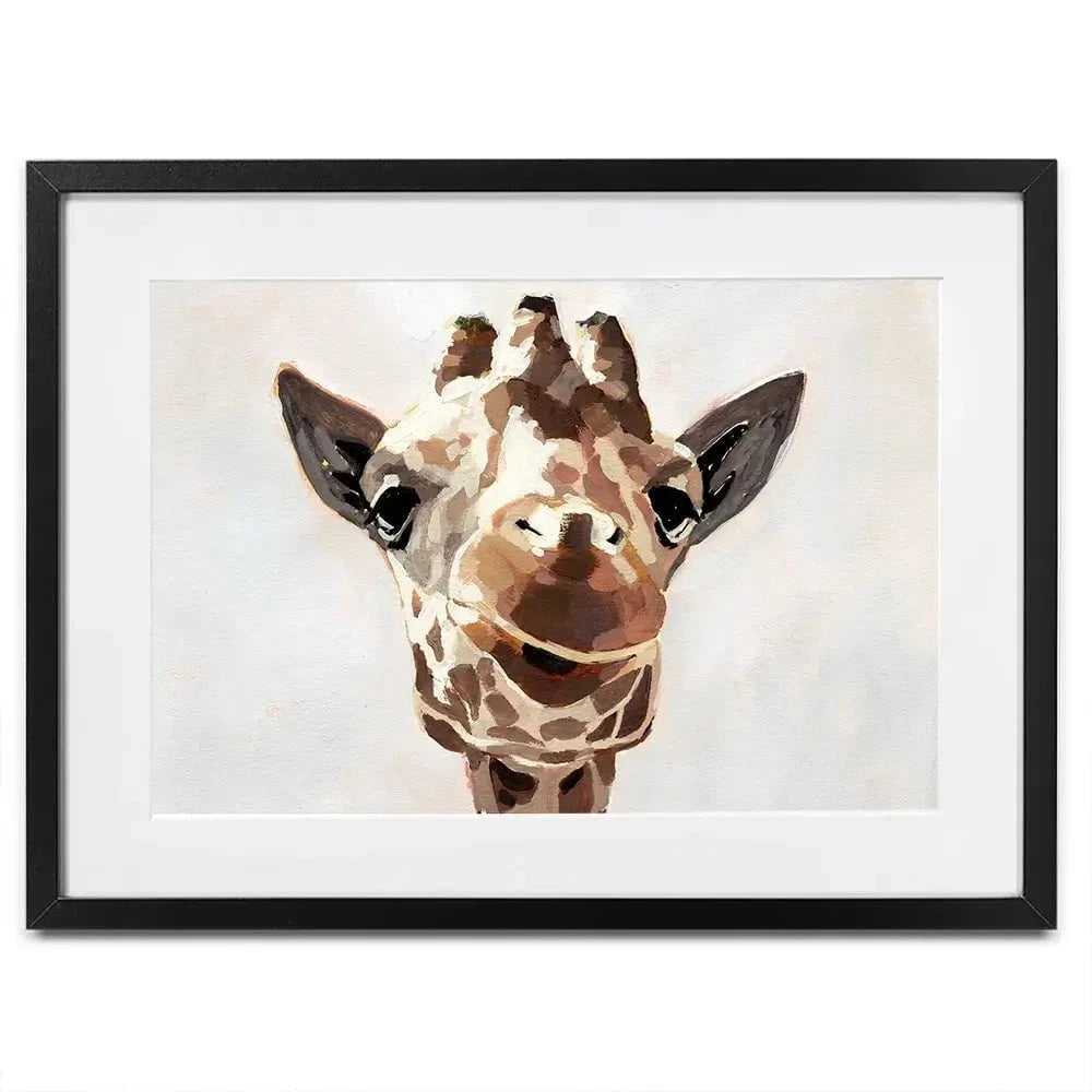 Giraffe's Gaze Framed Art Print Giraffe's Gaze Framed Art Print wall art product Victoria Barnes