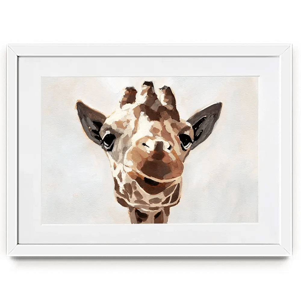 Giraffe's Gaze Framed Art Print Giraffe's Gaze Framed Art Print wall art product Victoria Barnes