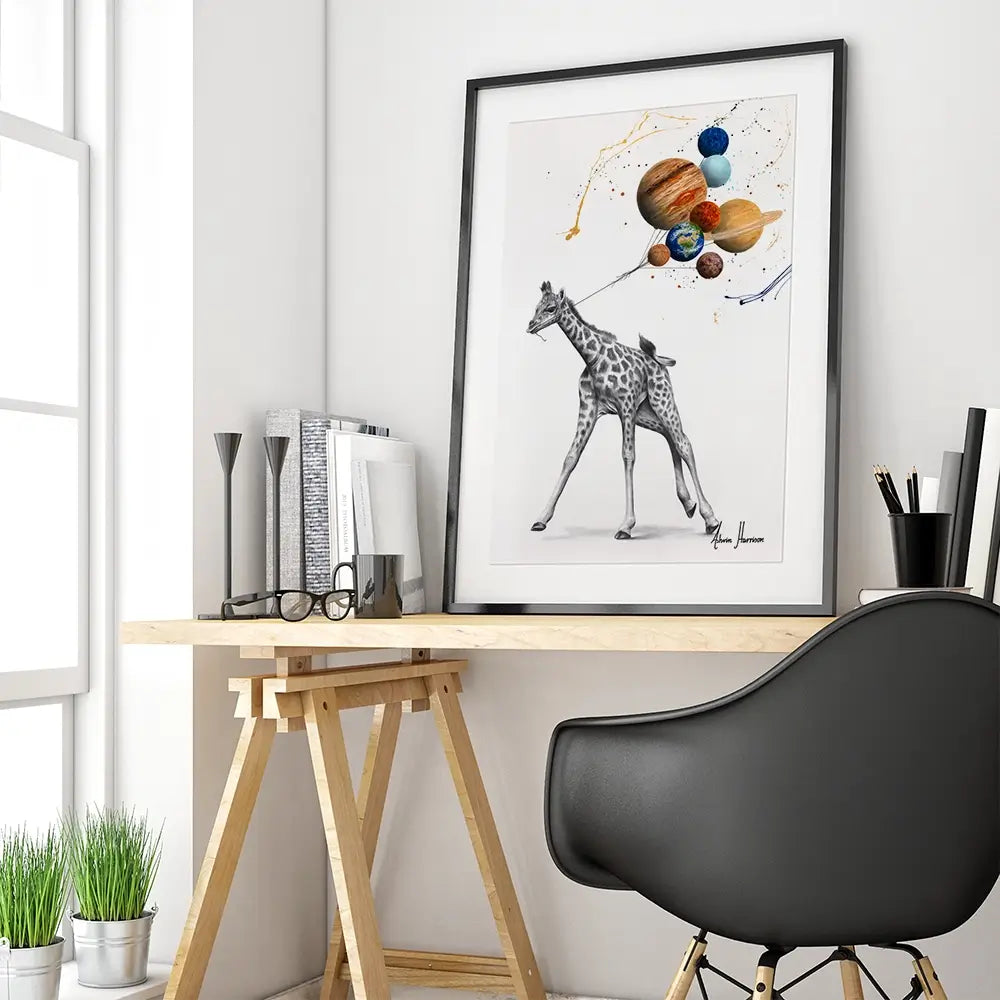 Giraffe Universe Framed Art Print Giraffe Universe Framed Art Print wall art product Ashvin Harrison