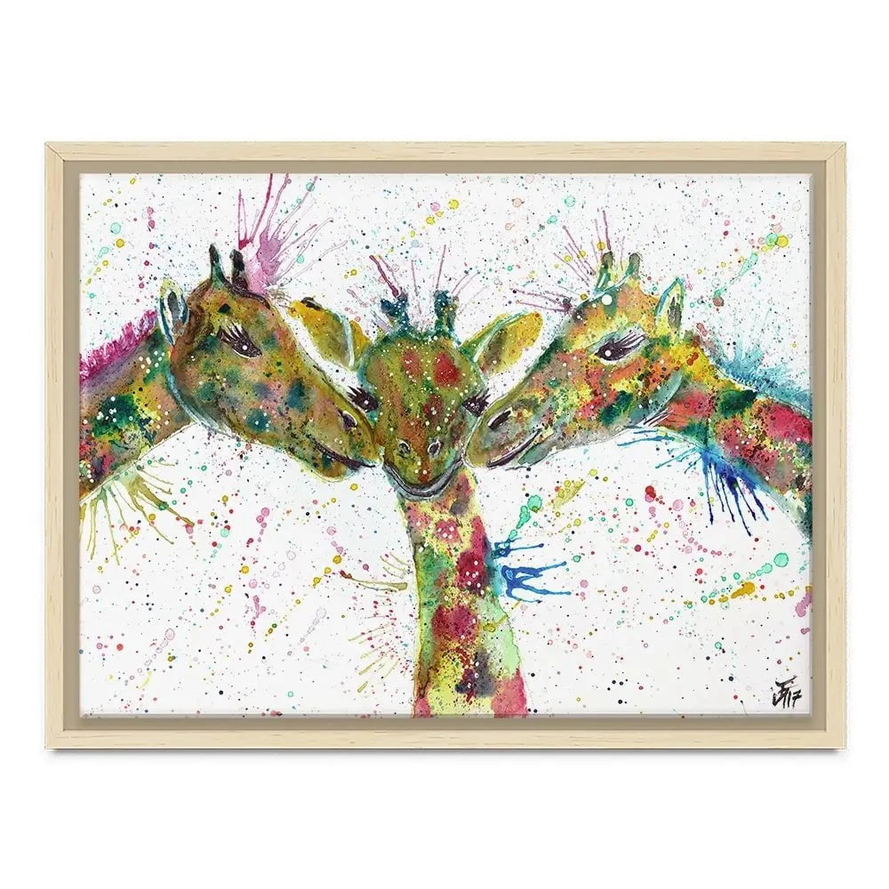 Giraffes Together Canvas Print Giraffes Together Canvas Print wall art product Jamie Taylor