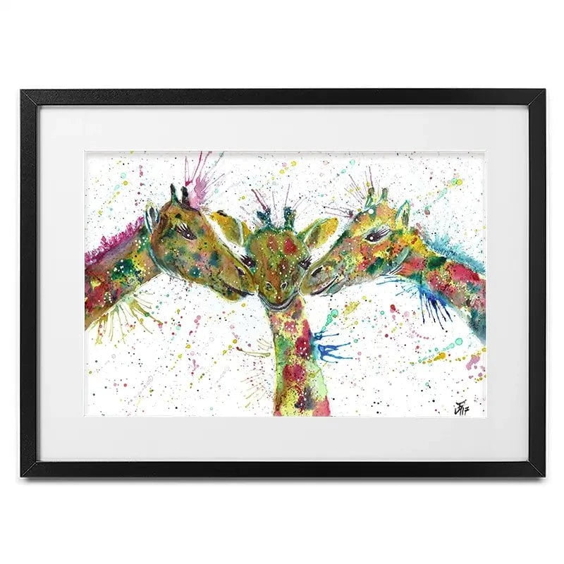 Giraffes Together Framed Art Print Giraffes Together Framed Art Print wall art product Jamie Taylor