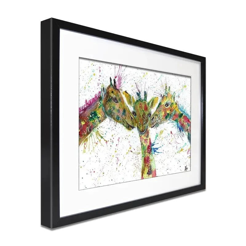 Giraffes Together Framed Art Print Giraffes Together Framed Art Print wall art product Jamie Taylor