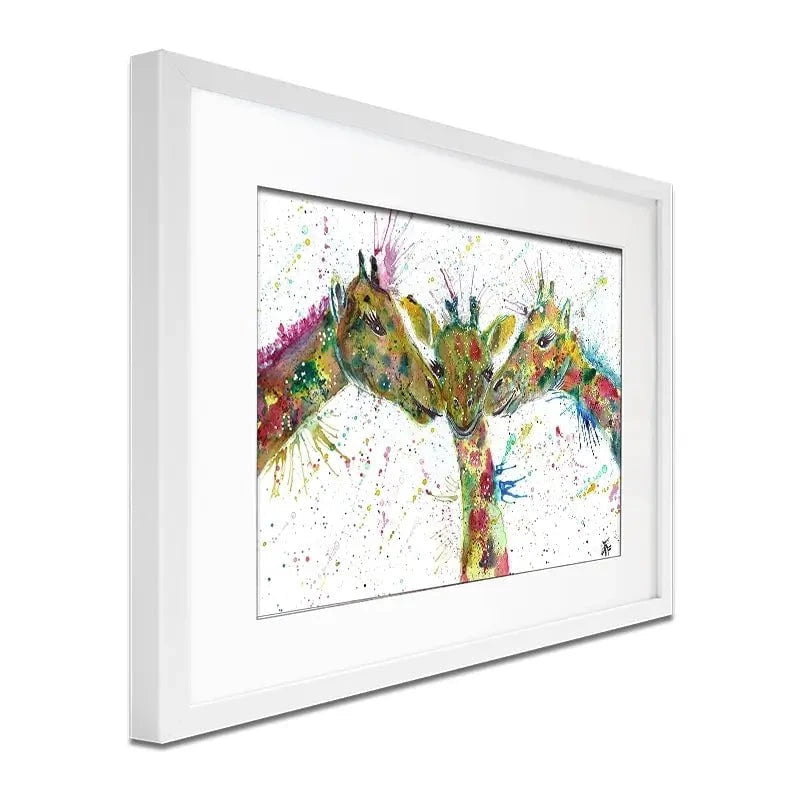 Giraffes Together Framed Art Print Giraffes Together Framed Art Print wall art product Jamie Taylor
